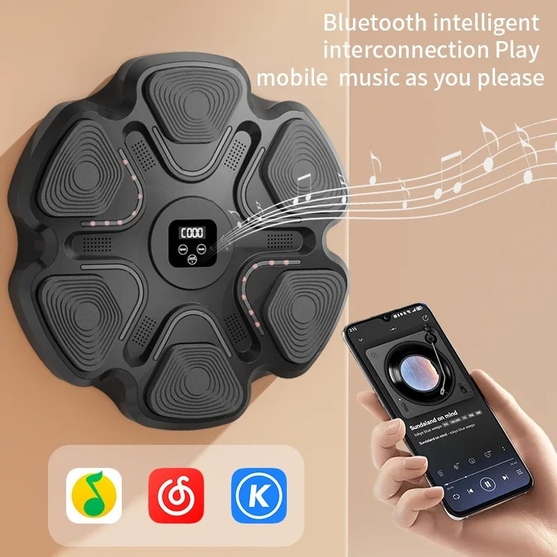 Music Boxing Machine Boxing Training Punching Equipment LED Lighted Smart Boxing Machine for Kids Adult Home Gym Boxing Exercise