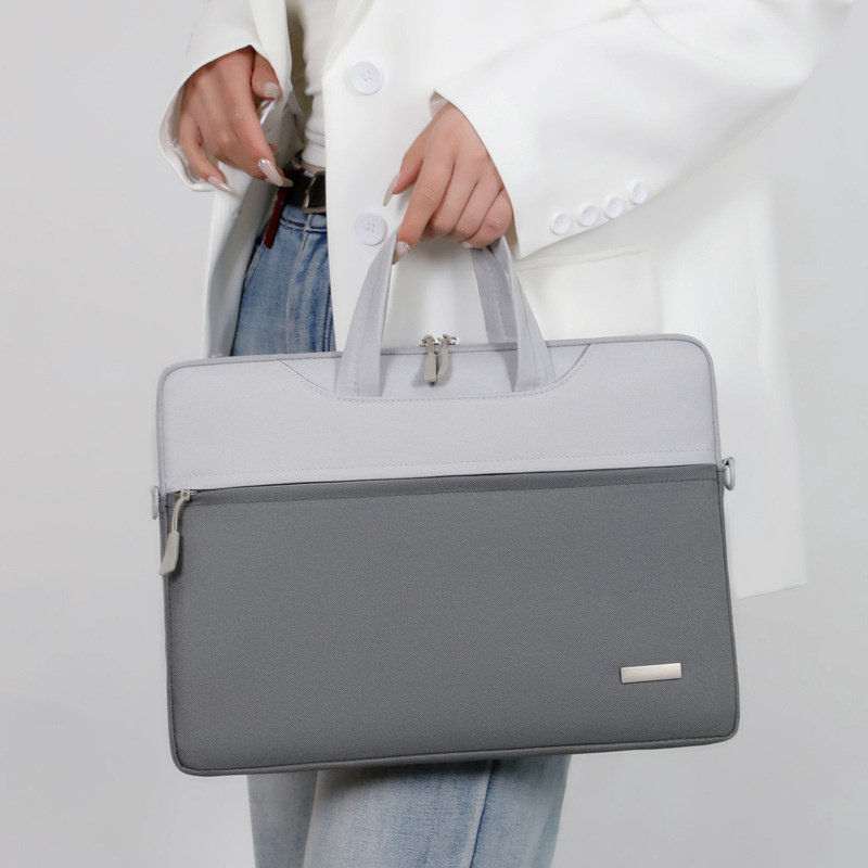 New Contrasting Color Laptop Sleeve Bag 13 14 15.6 Inch Notebook Case Waterproof Portable Travel Carrying Bag Computer Handbag