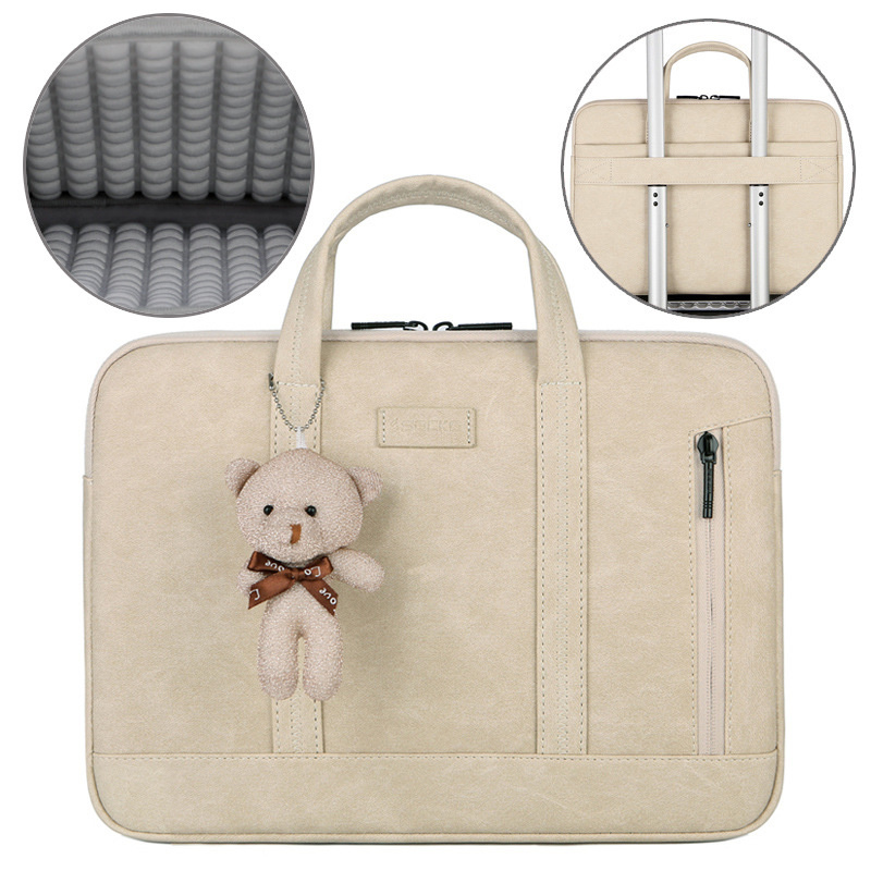 13 14 15 inch Laptop Bag Shoulder Messenger Bag Air Cushion Notebook Pouch Briefcase Office Travel Business Computer HandBag