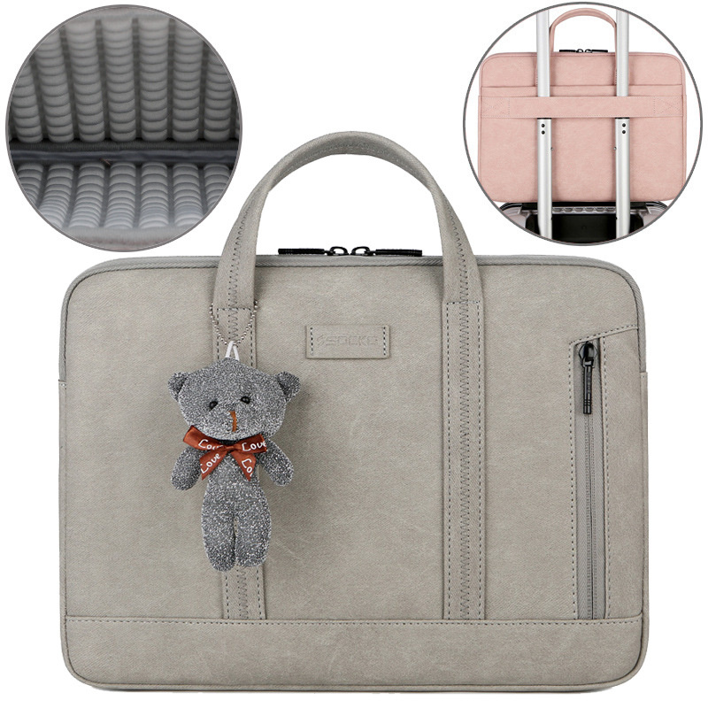 13 14 15 inch Laptop Bag Shoulder Messenger Bag Air Cushion Notebook Pouch Briefcase Office Travel Business Computer HandBag