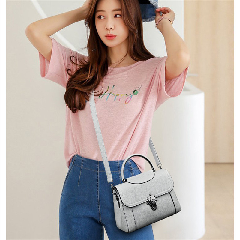 Luxury Designer PU Leather Women's Handbag Simple Messenger Crossbody Bag Small Square Bag Flap Tote Bags Ladies Shoulder Bag