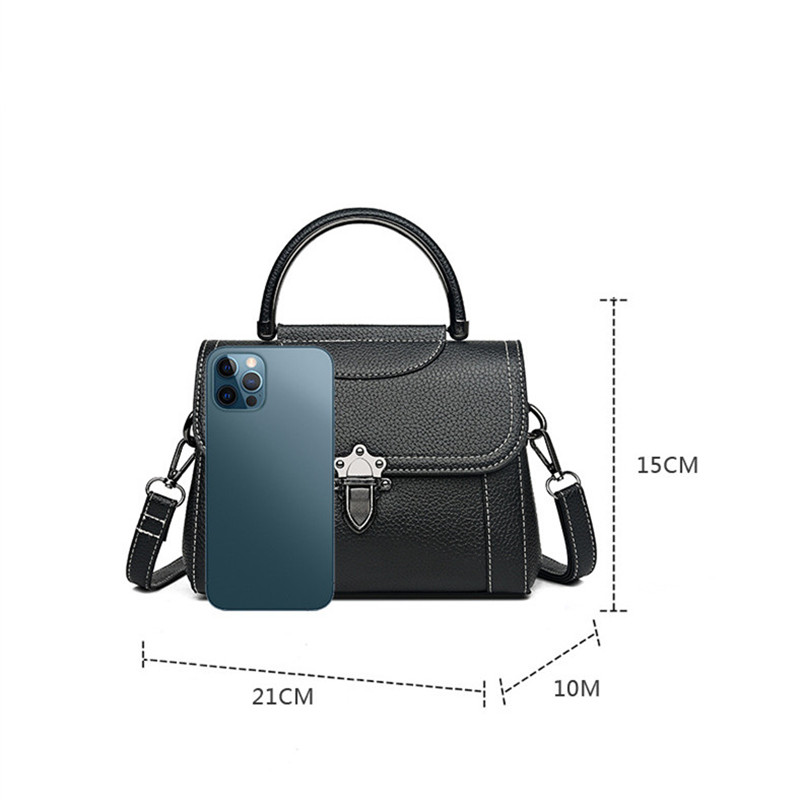 Luxury Designer PU Leather Women's Handbag Simple Messenger Crossbody Bag Small Square Bag Flap Tote Bags Ladies Shoulder Bag