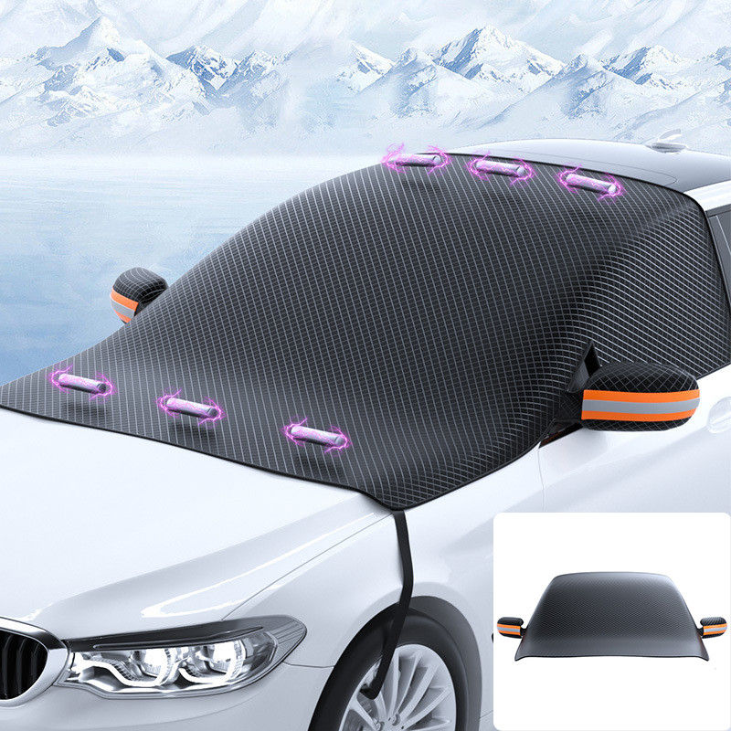 Magnetic Car Front Windscreen Cover Snowproof Windshield Snow Sun Shade Anti Frog Waterproof Protector Cover Car Accessories