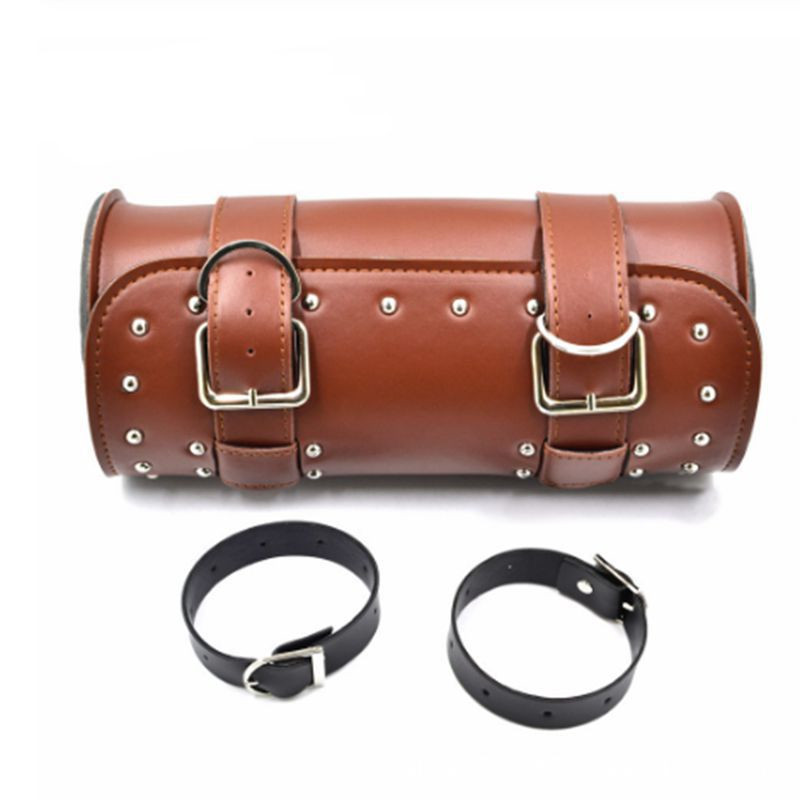 Universal Motorcycle Bag Tool Storage Bag Leather Tool Tail Bag Front Fork Roll Saddle Luggage Bag Waterproof Moto Accessories