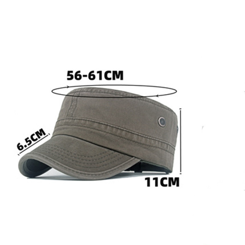 Vintage Flat Top Cap Women Men Washed Caps Adjustable Fitted Thicker Hats Summer Sun Hat  Baseball Cap For Men Fishing Cap