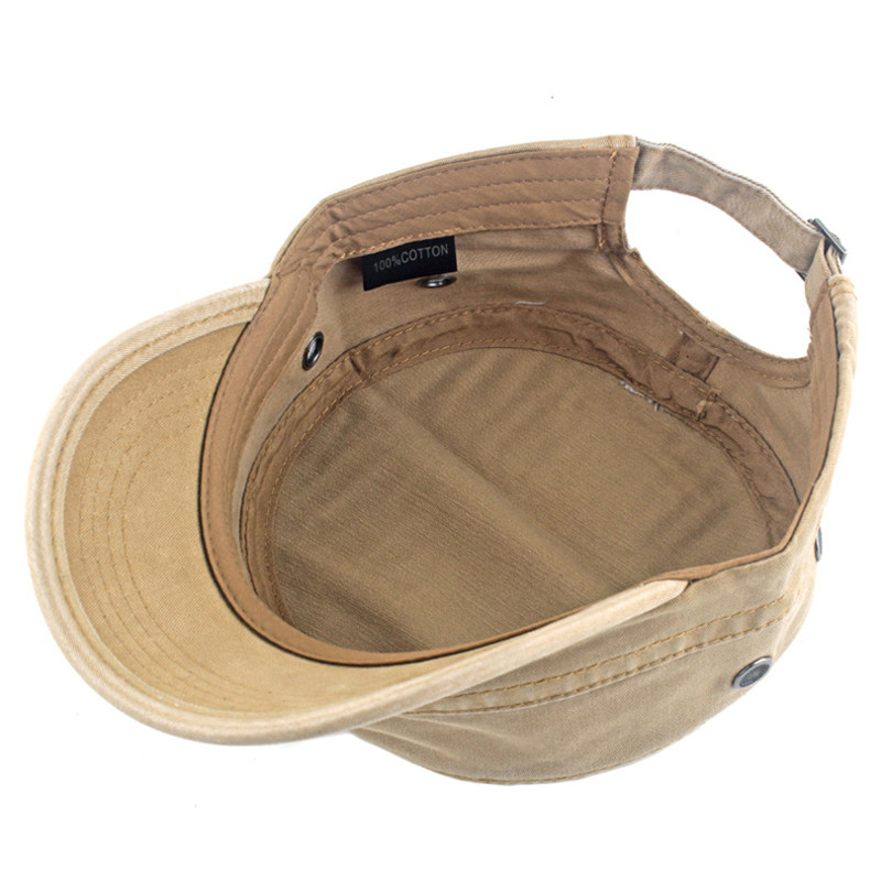 Vintage Flat Top Cap Women Men Washed Caps Adjustable Fitted Thicker Hats Summer Sun Hat  Baseball Cap For Men Fishing Cap