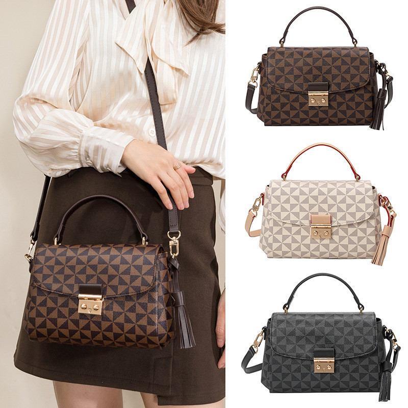 Vintage Women Small Bags Luxury Designer Ladies Crossbody Shoulder Bag Phone Bag PU Leather Printed Messenger Purse and Handbag