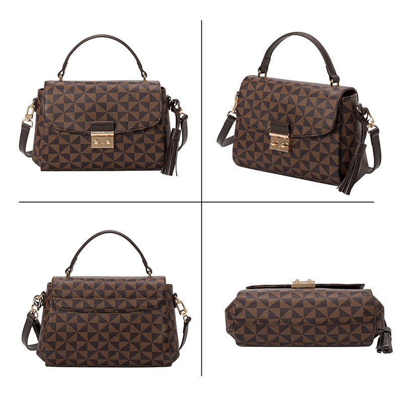 Vintage Women Small Bags Luxury Designer Ladies Crossbody Shoulder Bag Phone Bag PU Leather Printed Messenger Purse and Handbag