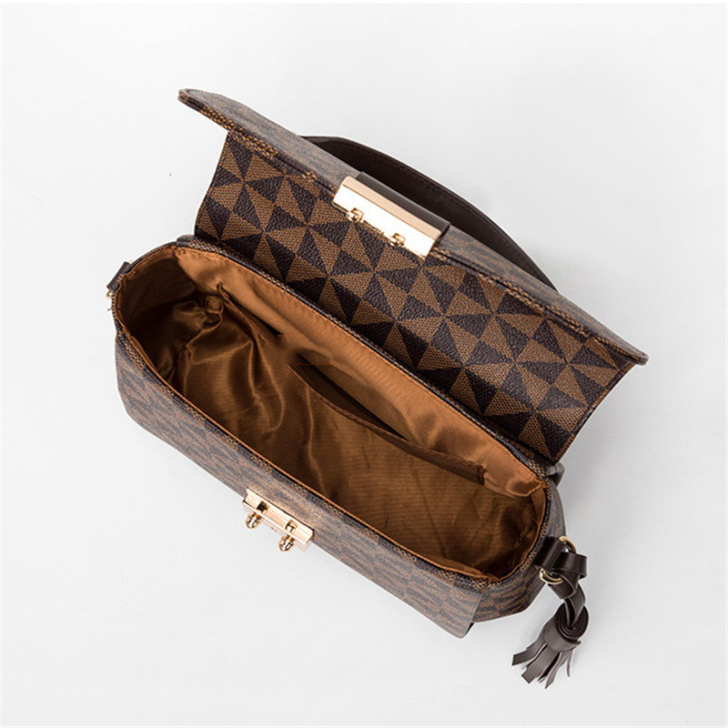Vintage Women Small Bags Luxury Designer Ladies Crossbody Shoulder Bag Phone Bag PU Leather Printed Messenger Purse and Handbag