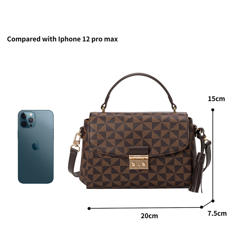 Vintage Women Small Bags Luxury Designer Ladies Crossbody Shoulder Bag Phone Bag PU Leather Printed Messenger Purse and Handbag