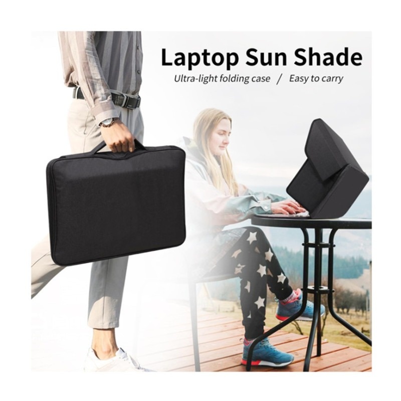 Laptop Sunshade Folding Sun Visor Bag Outdoor Working Sunshade Foldable Notebook Laptop Bag Sun Shade for Macbook Cover Case Kit