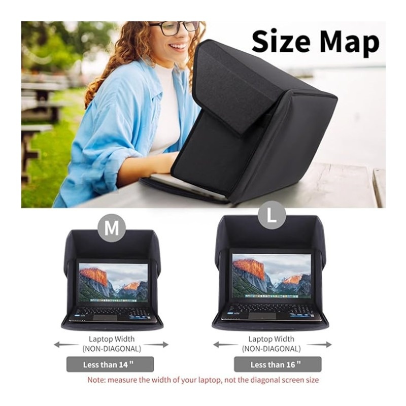 Laptop Sunshade Folding Sun Visor Bag Outdoor Working Sunshade Foldable Notebook Laptop Bag Sun Shade for Macbook Cover Case Kit