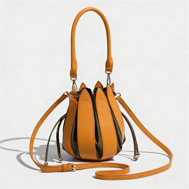 Bucket Bag Fashionable Crossbody Bag for Women Shoulder Bag Purse and Handbag Designer Bag Luxury PU Leather Lotus Lantern Bags