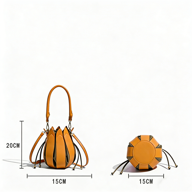 Bucket Bag Fashionable Crossbody Bag for Women Shoulder Bag Purse and Handbag Designer Bag Luxury PU Leather Lotus Lantern Bags
