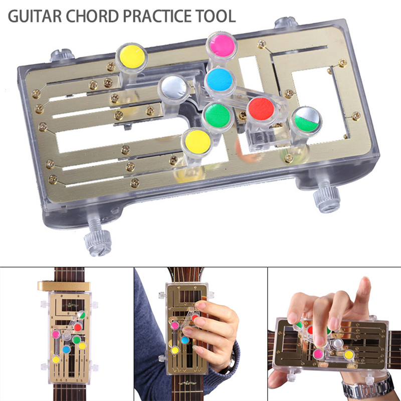 Guitar Learning System Acoustic Guitar Chord Practice Tool Aid Device Chord Study Play Helper Assist Trainer for Beginners