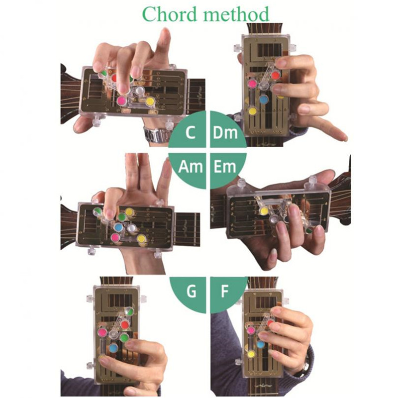 Guitar Learning System Acoustic Guitar Chord Practice Tool Aid Device Chord Study Play Helper Assist Trainer for Beginners