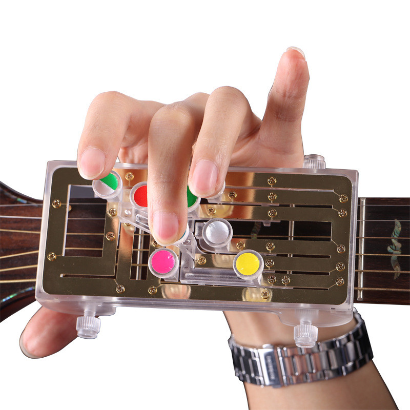 Guitar Learning System Acoustic Guitar Chord Practice Tool Aid Device Chord Study Play Helper Assist Trainer for Beginners