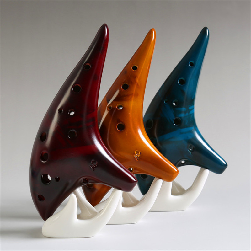 12 Tones Ceramic Ocarina Alto C Key Tone Flute Gradient Chinese Tao Professional Musical Instrument For Beginner Accessories