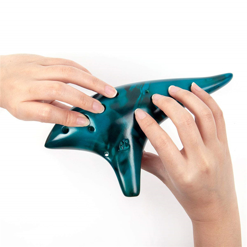 12 Tones Ceramic Ocarina Alto C Key Tone Flute Gradient Chinese Tao Professional Musical Instrument For Beginner Accessories