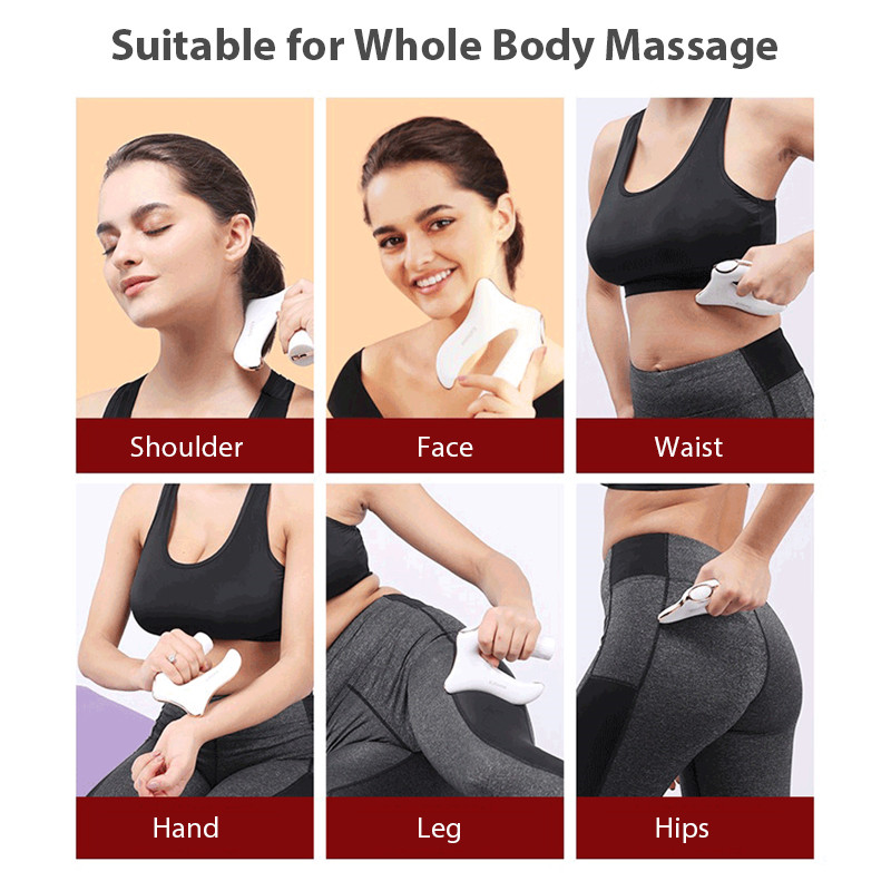 3 Levels Electric Guasha Scraper EMS Muscle Therapy Massager IASTM Massage Tool Adjustable Speed Deep Muscle Fascia Massager