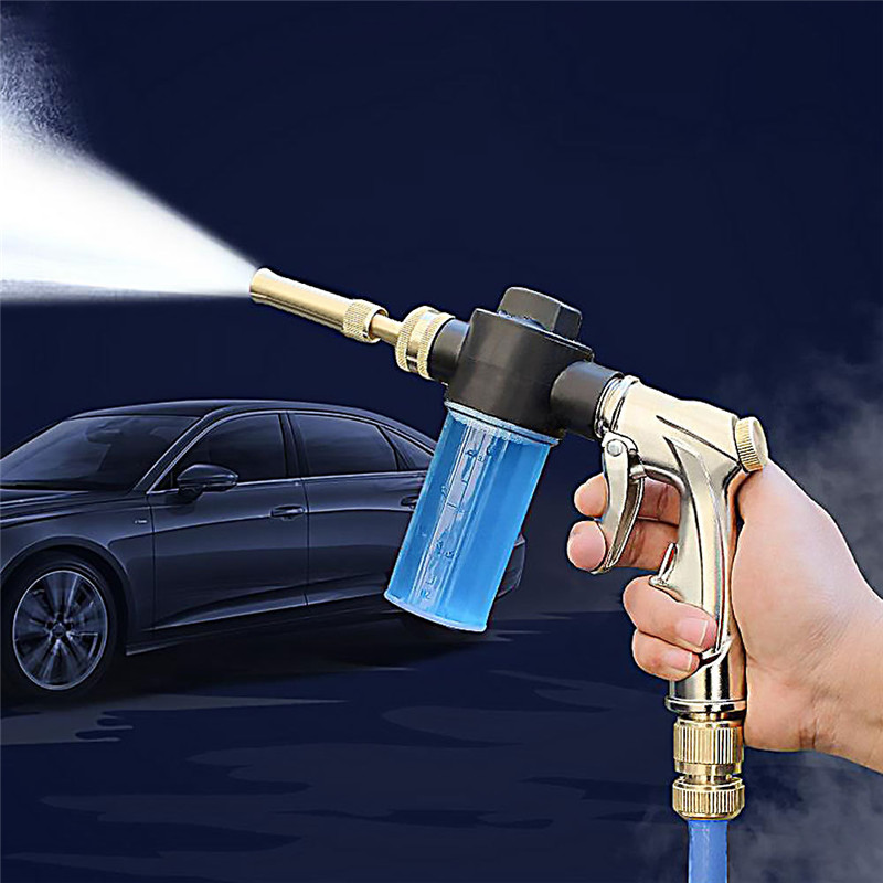 High Pressure Household Foam Kettle Car Washing Watering Metal Garden Hose Nozzle Fire Car Washing Spray Garden Shower Tool