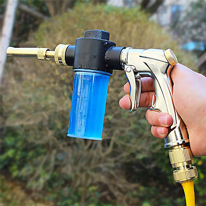 High Pressure Household Foam Kettle Car Washing Watering Metal Garden Hose Nozzle Fire Car Washing Spray Garden Shower Tool