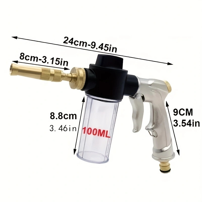 High Pressure Household Foam Kettle Car Washing Watering Metal Garden Hose Nozzle Fire Car Washing Spray Garden Shower Tool