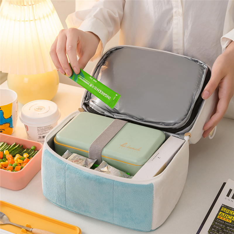 Large Capacity Thermal Lunch Bag Portable Cooler Bag Insulated Food Bag Toast Handbag for Work School Picnic Bento Bags