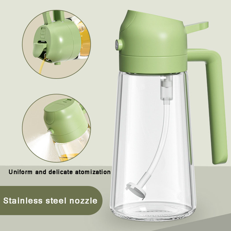 2 in 1 Oil Spray Bottle BBQ Cooking Olive Oil Sprayer Kitchen Baking Oil Spray Empty Bottle Vinegar Bottle Oil Dispenser Pot