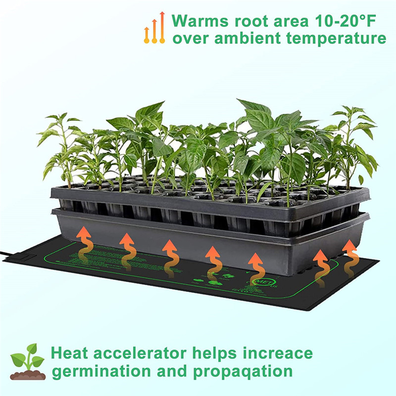 Seedling Heating Mat Waterproof Heat Pad with Temperature Controller Carpet for Plant Hydroponic Seed Germination Propagation