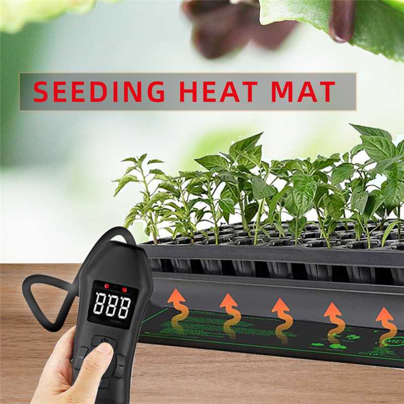 Seedling Heating Mat Waterproof Heat Pad with Temperature Controller Carpet for Plant Hydroponic Seed Germination Propagation