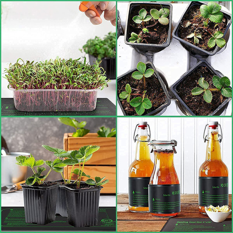 Seedling Heating Mat Waterproof Heat Pad with Temperature Controller Carpet for Plant Hydroponic Seed Germination Propagation