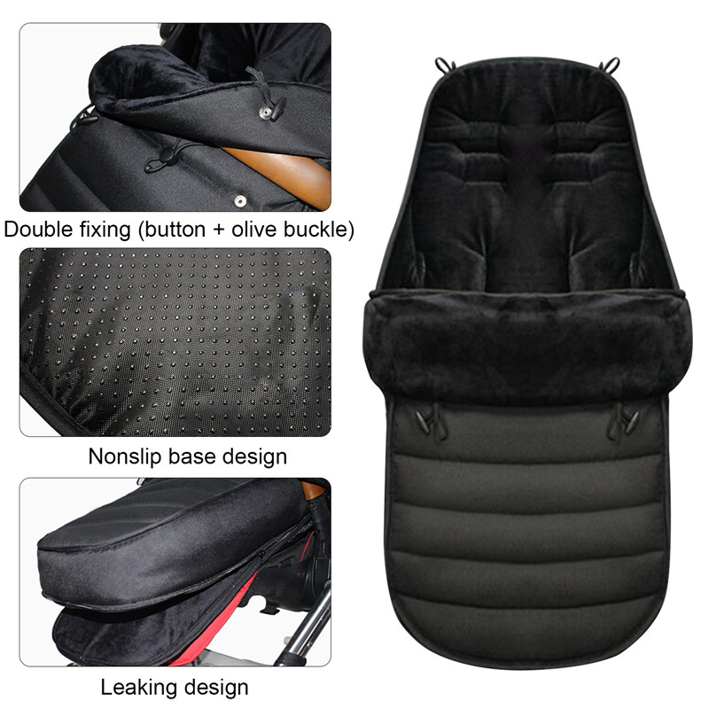 Baby Stroller Sleeping Bag Warm Stroller Foot Cover Universal Thickening Cushion Sleepsack Windshield Winter Out Windproof