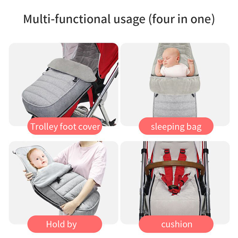 Baby Stroller Sleeping Bag Warm Stroller Foot Cover Universal Thickening Cushion Sleepsack Windshield Winter Out Windproof