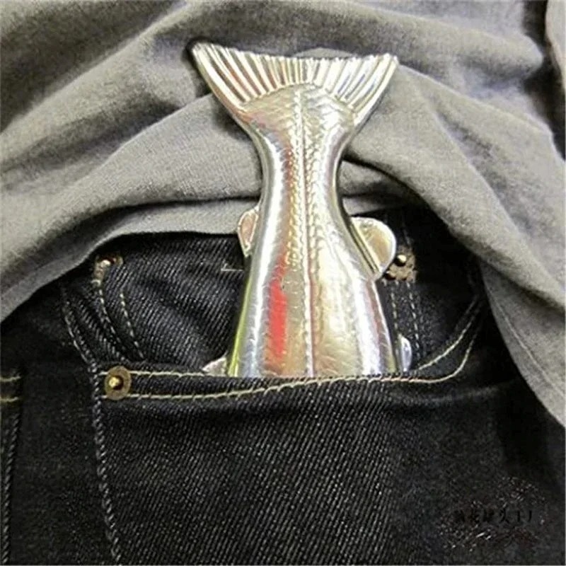 Trout-Fish-Shape Hip Flask 5oz Alcohol Bottle with Funnel Mini Pocket Whiskey Flasks Stainless Steel Party Drinkware for Travel