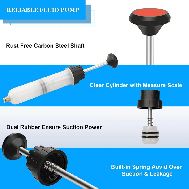 500CC Car Oil Extractor Pump Liquid Fluid Extraction Filling Syringe Transfer Hand Oil Change Evacuator Pump Automotive Tools