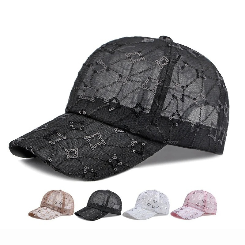 Shiny Sequins Baseball Cap New Fashion Visors Caps Summer Outdoor Sunscreen Hat Lightweight Mesh Novelty Sun Hats Beach Travel
