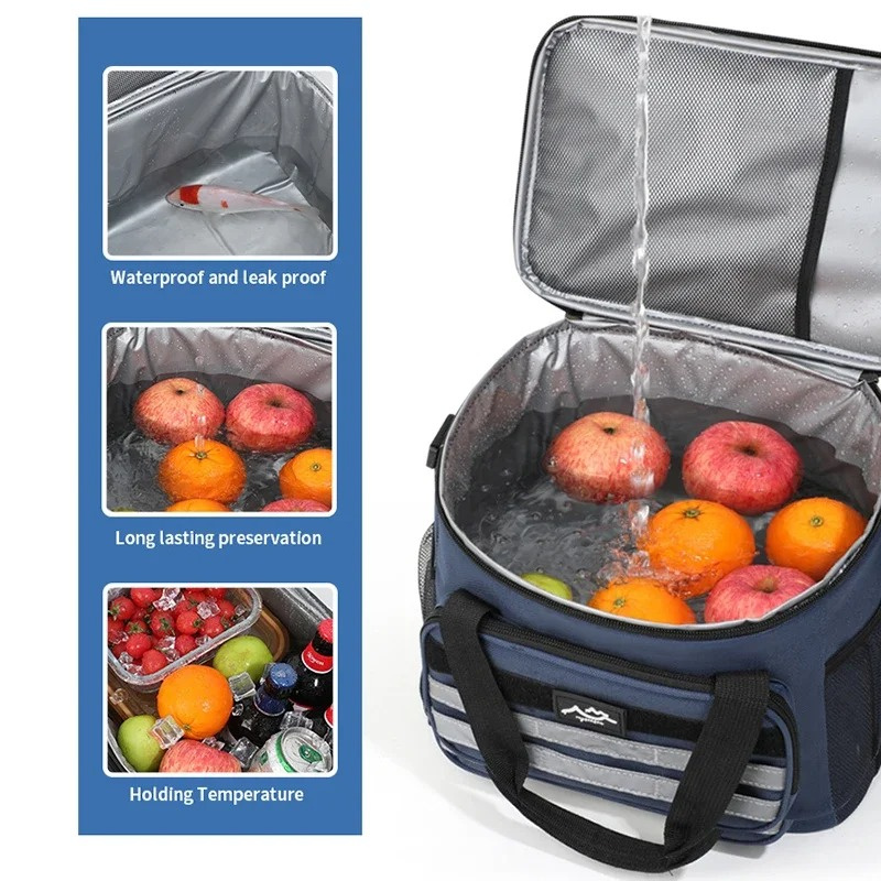 New Insulated Lunch Bag Large Capacity Thermal Lunch Box Outdoor Travel Picnic Thermal Food Carrier Cooler Lunch Bags