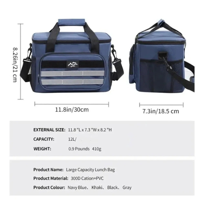 New Insulated Lunch Bag Large Capacity Thermal Lunch Box Outdoor Travel Picnic Thermal Food Carrier Cooler Lunch Bags