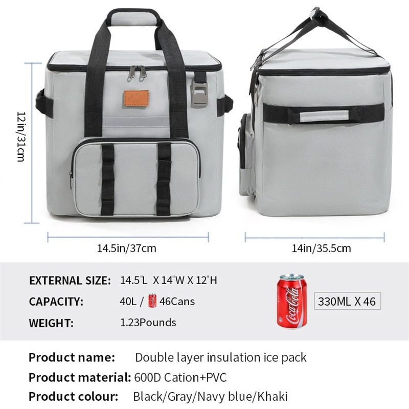 Large Capacity Totes Bento Insulated Lunch Bag Picnic Food Box Storage Ice Cooler Thermal Bag Portable Handheld Travel Bags