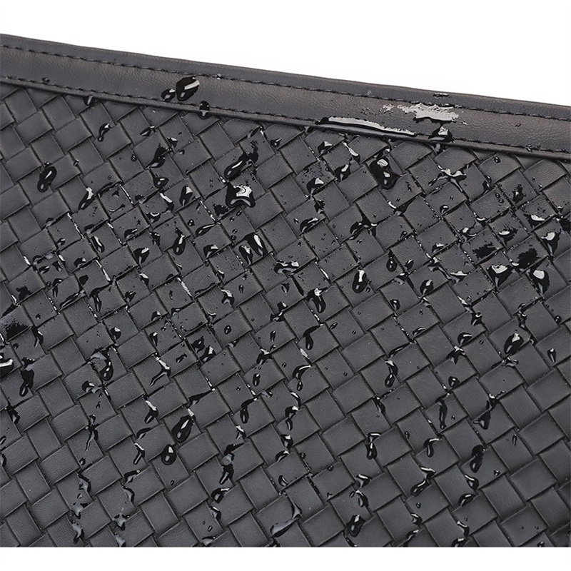 New Men's Soft Leather Woven Handbag Large Capacity Business Casual Envelope Bag Phone Bag Fashion Men's Clutch Bag Briefcase
