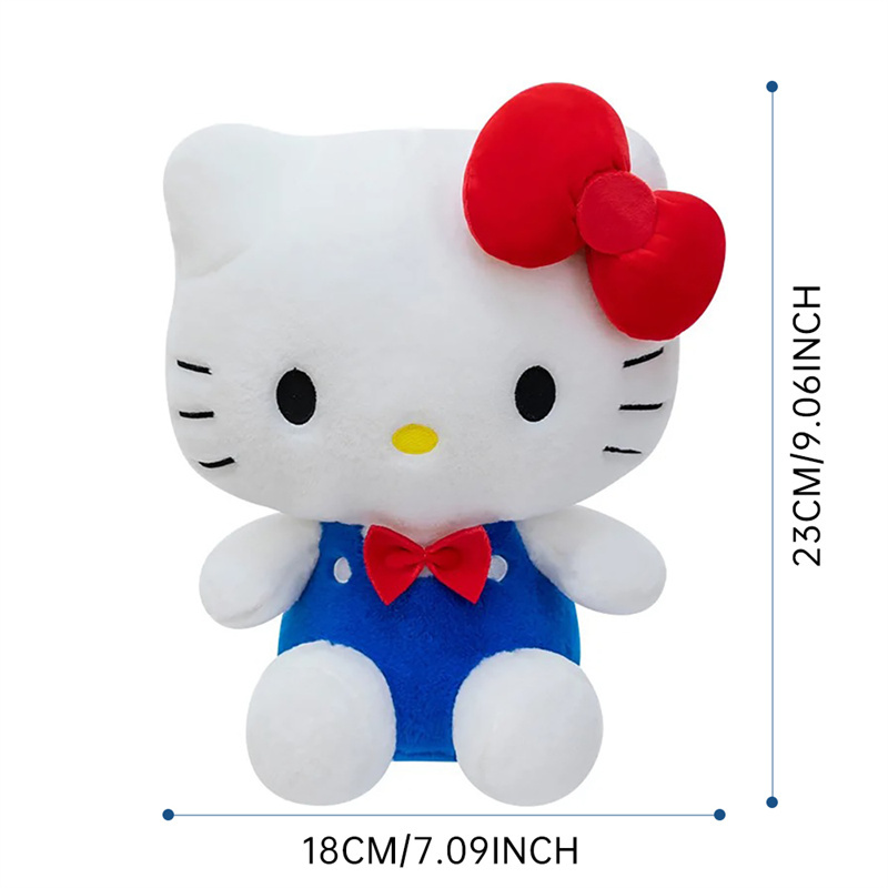 Sanrio Hello Kitty Plush Toy Pillow Cute Anime Stuffed Doll Plushies Companion Toy Home Sofa Decoration Christmas Birthday Gift