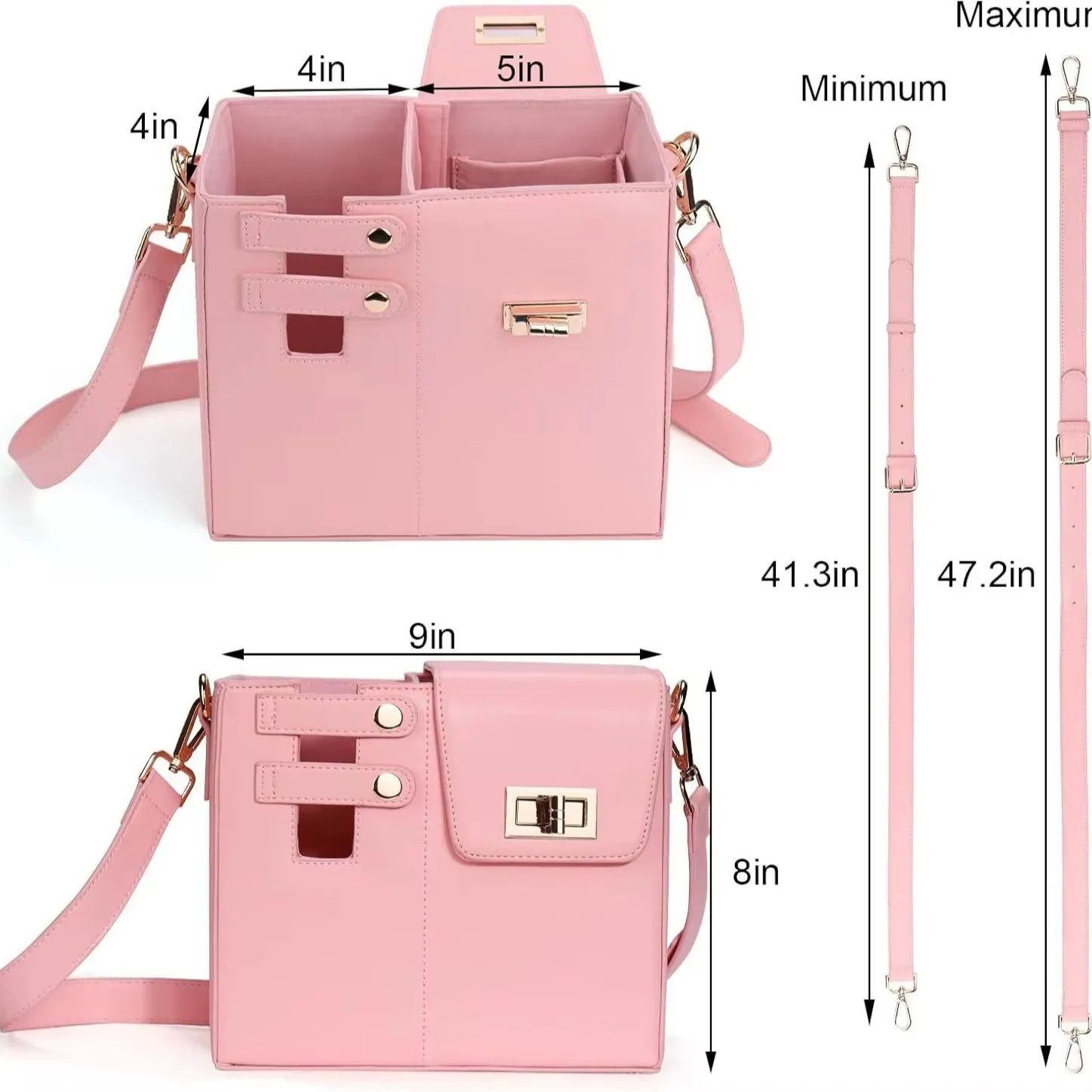 Outdoor Portable Water Cup Storage Bag Water Beverage Bottle Bag With Shoulder Strap Cup Bottle Crossbody Bag Storage Pocket