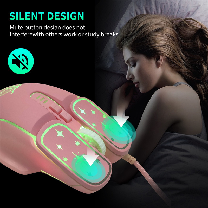 Sailor Moon Tsukino Usagi Wired Mouse Anime Characters Cool Glowing USB Computer Gaming Mouse Office Optical Mouse