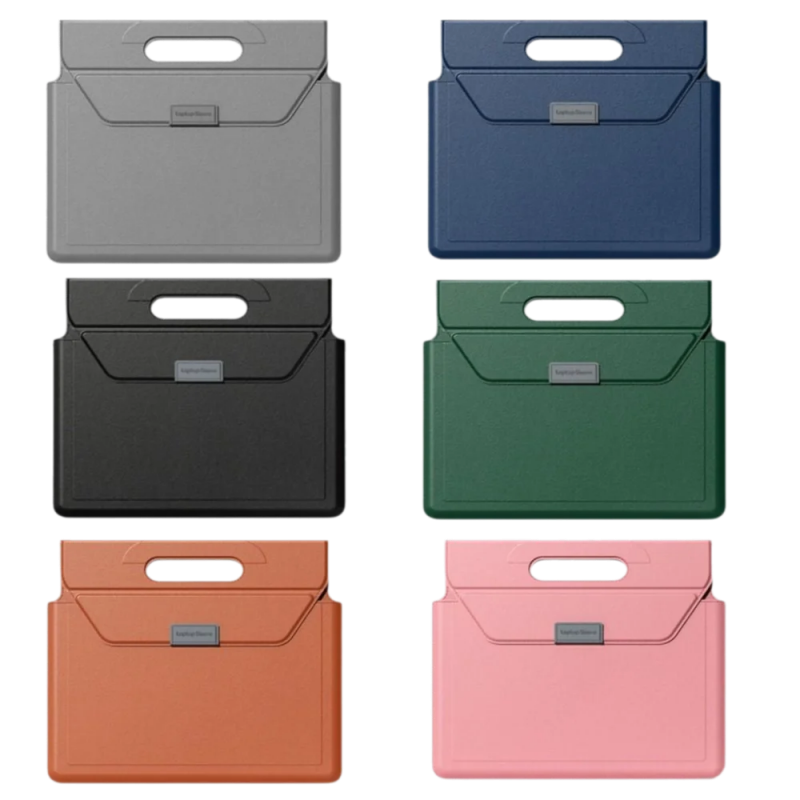 PU Leather Laptop Handbag Laptop Sleeve Bag With Stand 13/14/15/16 inch Notebook Case Cover For Lenovo HP Dell ASUS