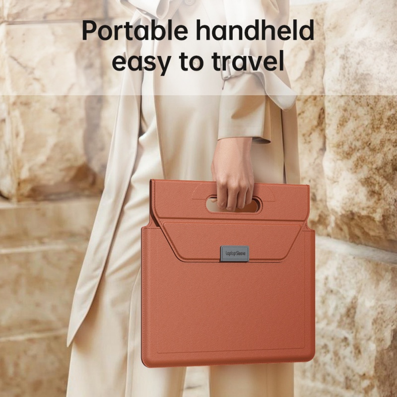 PU Leather Laptop Handbag Laptop Sleeve Bag With Stand 13/14/15/16 inch Notebook Case Cover For Lenovo HP Dell ASUS