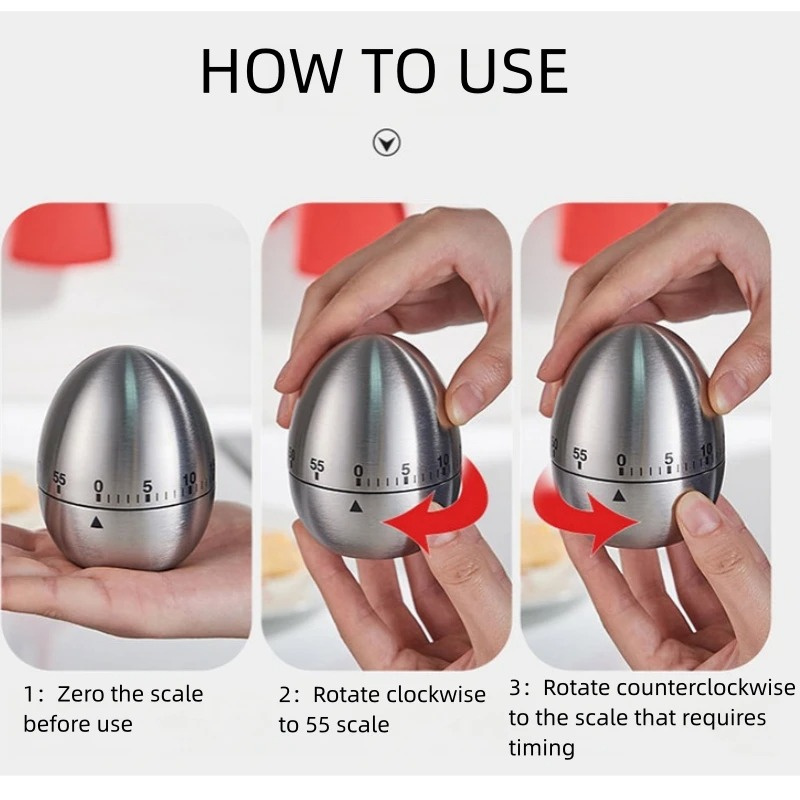 Mechanical Timer Kitchen Device Gadget Egg Boiling Timer Baking Cooking Countdown Temporizador Cocina Minuteur Cuisine