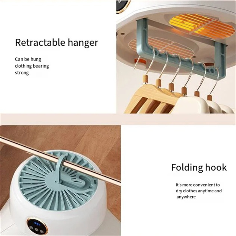 Foldable Electric Cloth Hanging Dryer Fast Heating Air Sterilize Mini Folding Dryer Machine Portable Compact Clothes Dryers