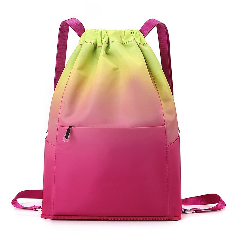 Unisex Basketball Travel Sports Bag Foldable Drawstring Backpack Large Capacity Lightweight Gym Bag Simple Design Shoulder Bag