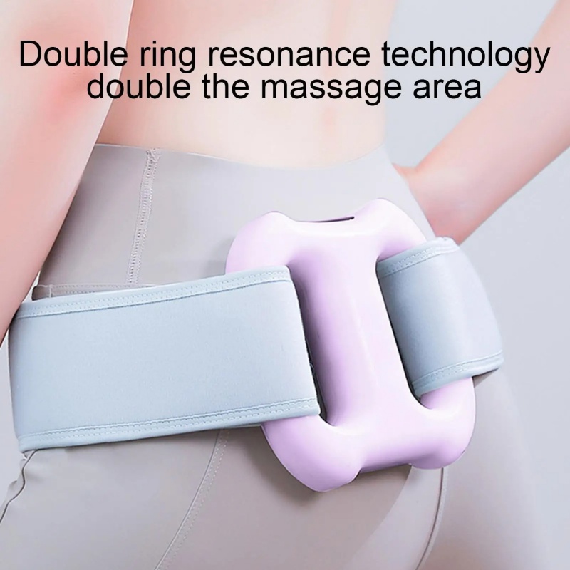 Electric Fascia Ring Massager Full Body Slimming Multifunctional Deep Tissue Vibration Massage with Belt for Muscle Relaxation